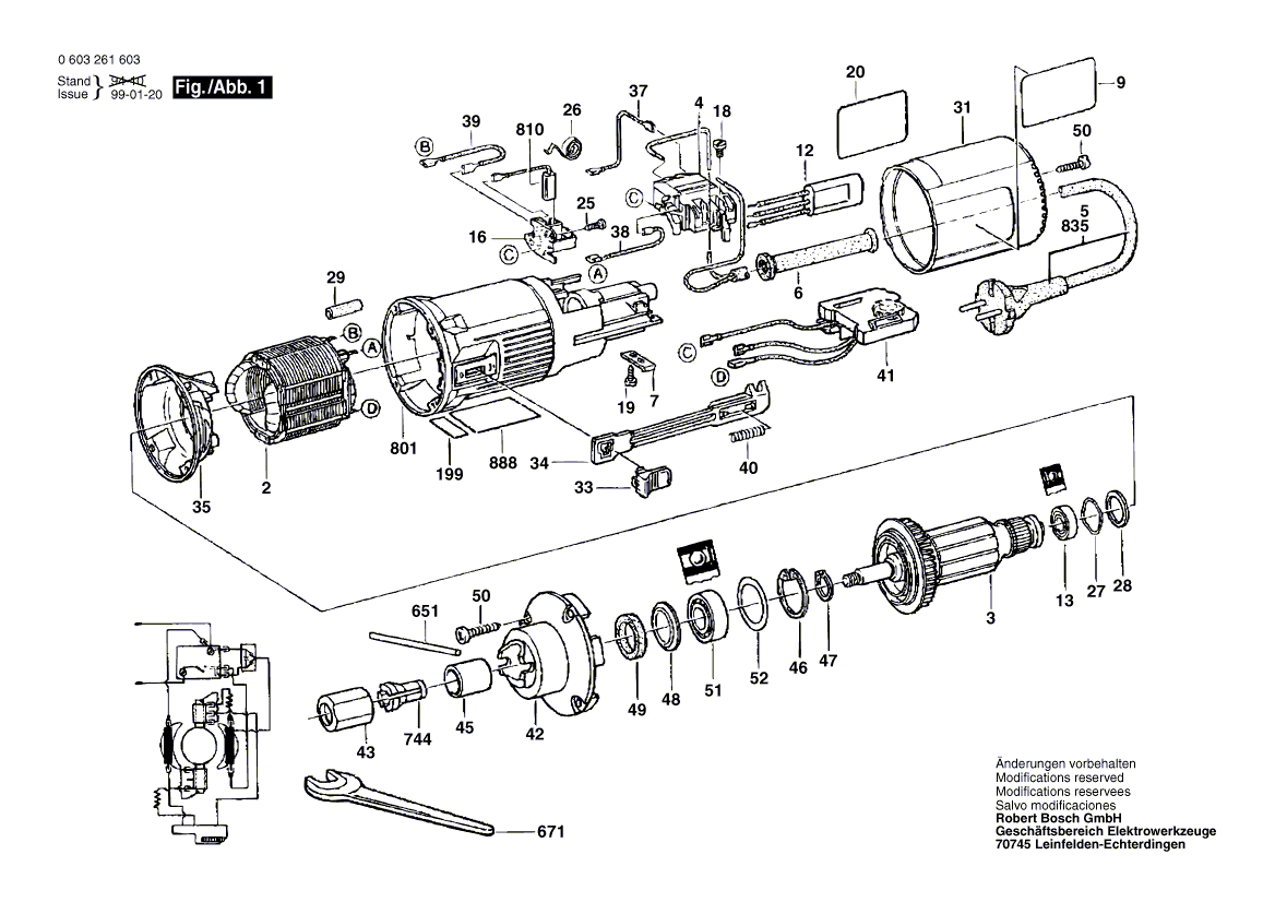 New Genuine Bosch 2605108907 Motor Housing