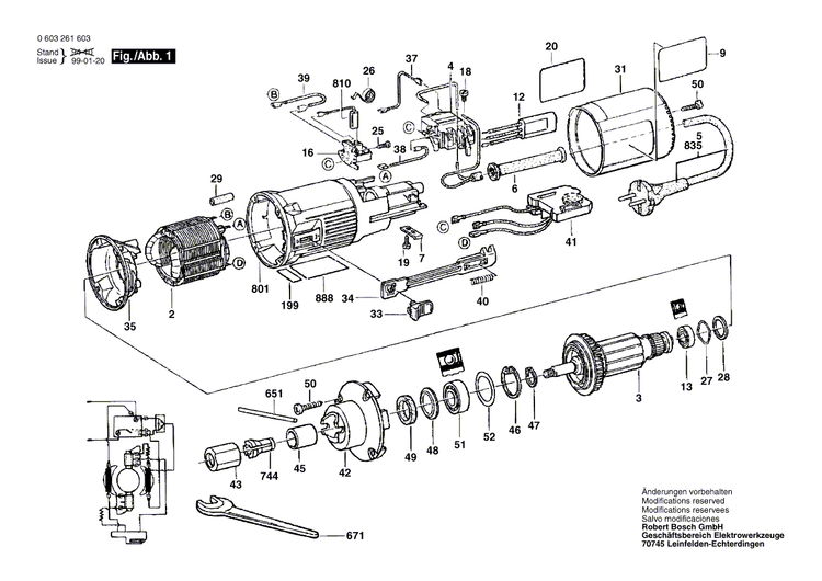 New Genuine Bosch 2605108907 Motor Housing