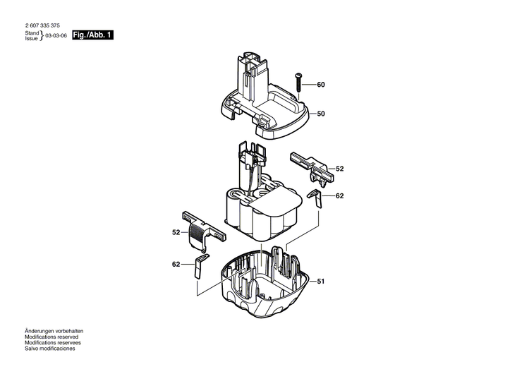 New Genuine Bosch 2605190198 Battery Housing
