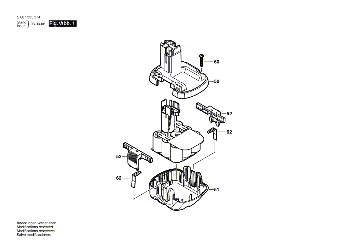 New Genuine Bosch 2605190210 Battery Housing