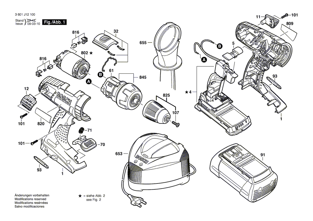New Genuine Bosch 2605190571 Push-Button