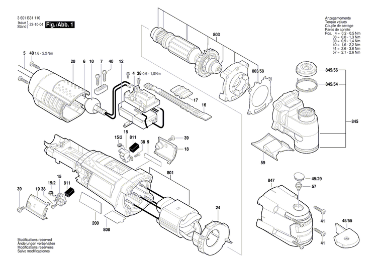 New Genuine Bosch 2605190934 Housing Assembly