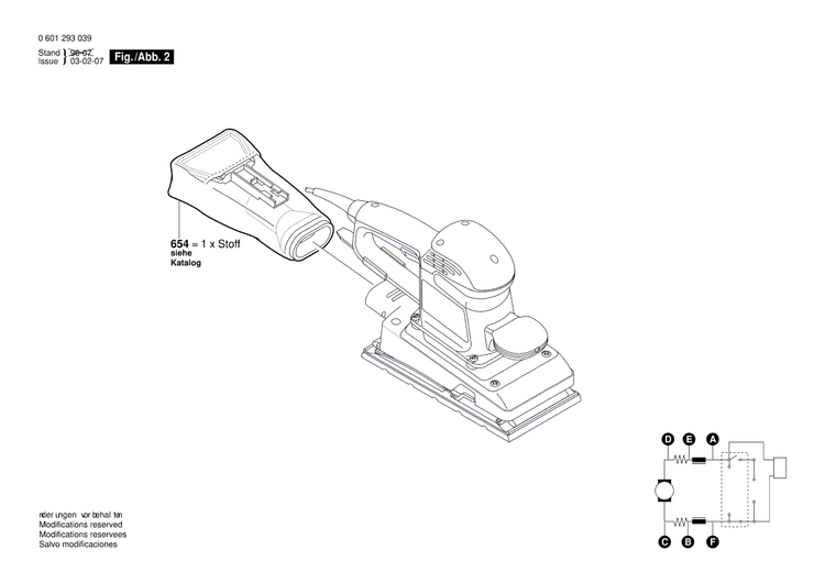 New Genuine Bosch 2605411172 Dust Bag