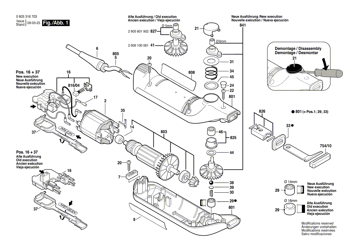 New Genuine Bosch 2605801901 Guide Bearing