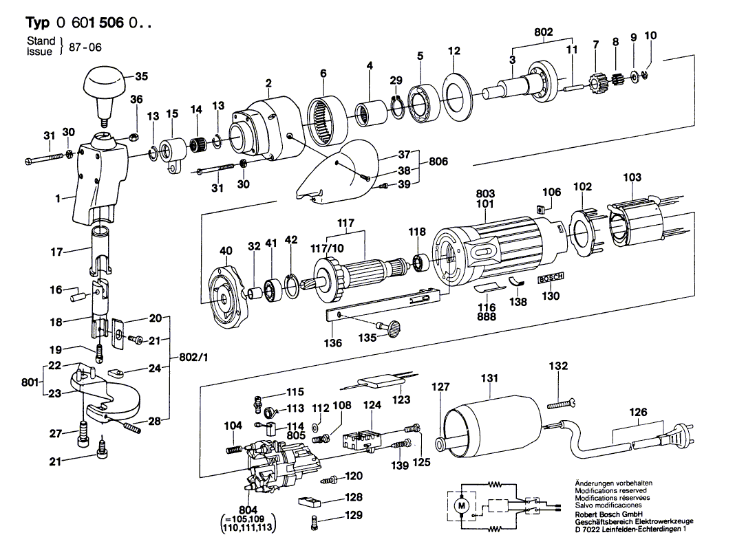 New Genuine Bosch 2605806312 Gear Housing