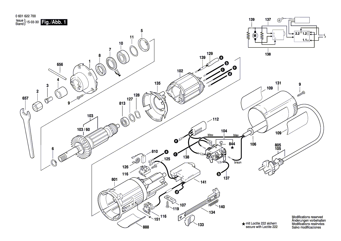 New Genuine Bosch 2605806375 Spindle Housing