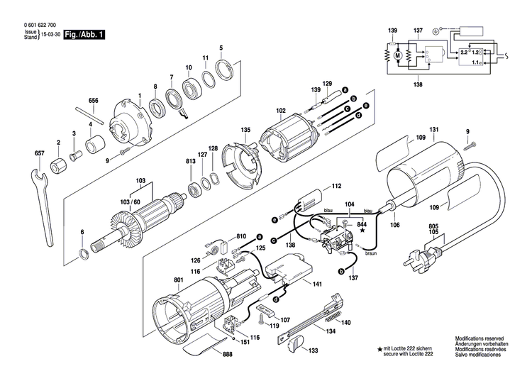 New Genuine Bosch 2605806375 Spindle Housing