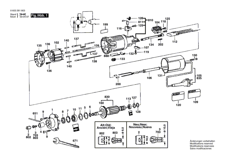 New Genuine Bosch 2605806376 Spindle Housing