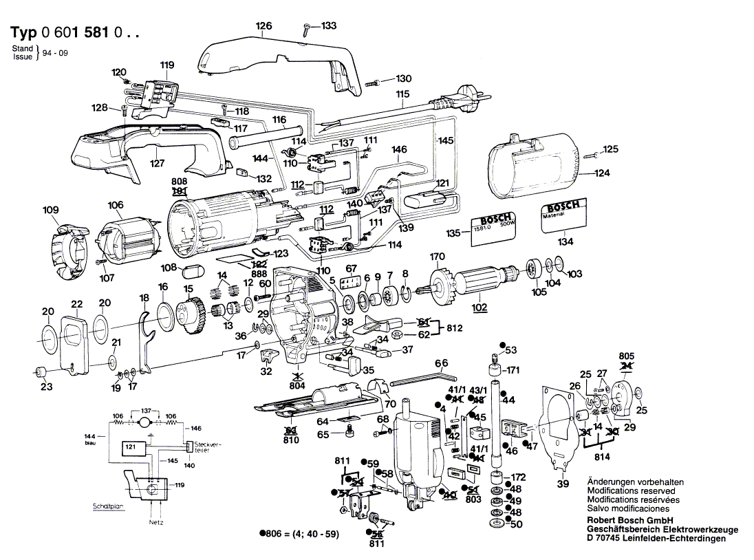 New Genuine Bosch 2605808915 Gear Housing