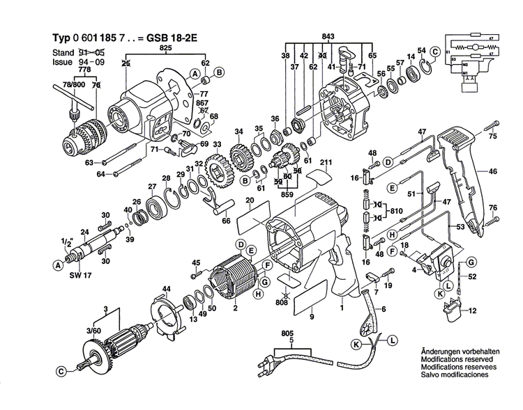 New Genuine Bosch 2606135013 Drilling Spindle