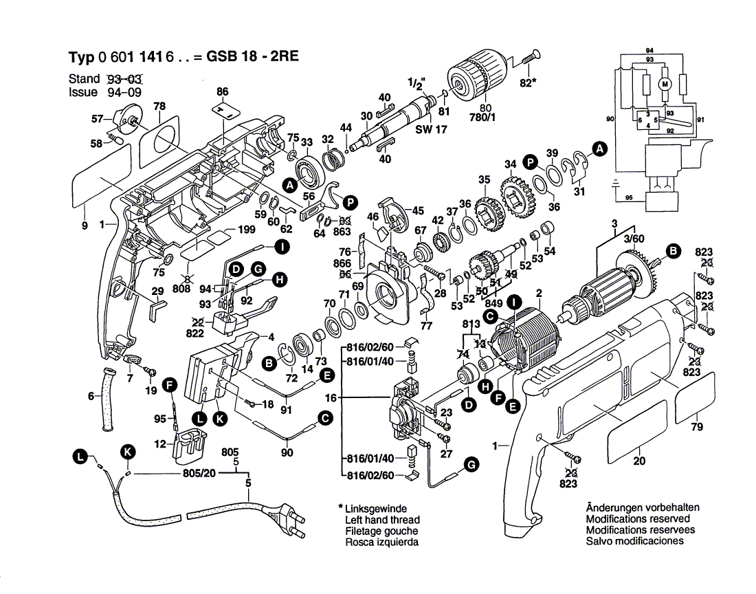 New Genuine Bosch 2606135044 Drilling Spindle