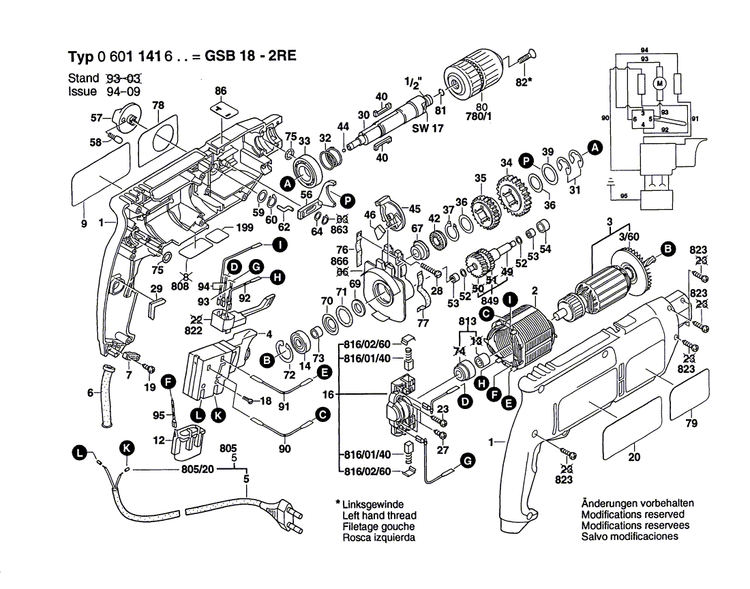 New Genuine Bosch 2606135044 Drilling Spindle