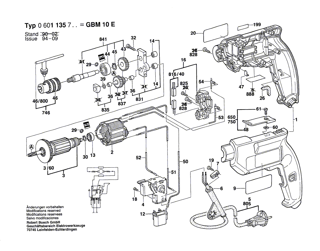 New Genuine Bosch 2606135912 Drilling Spindle