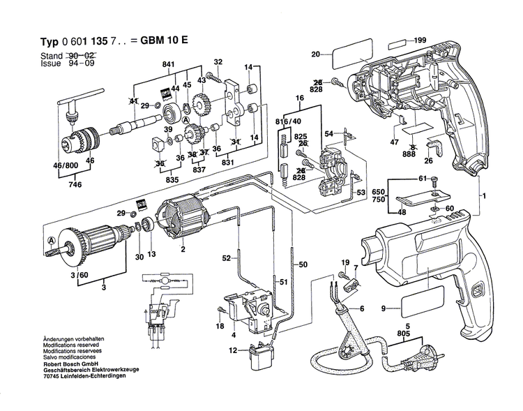 New Genuine Bosch 2606135912 Drilling Spindle