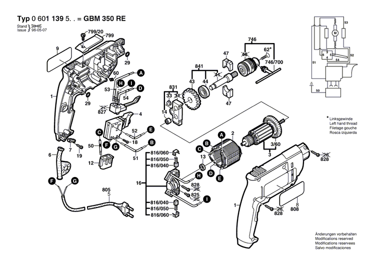 New Genuine Bosch 2606135921 Drilling Spindle