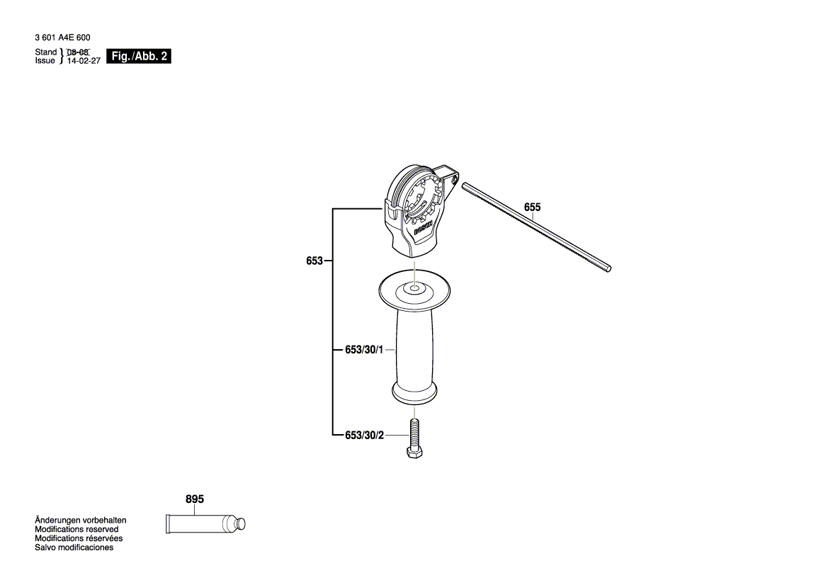 New Genuine Bosch 2606135941 Drilling Spindle
