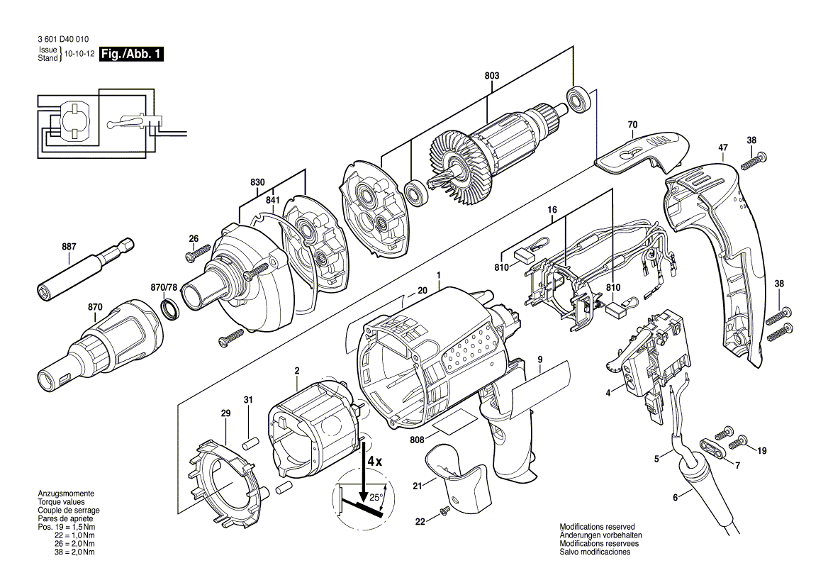 New Genuine Bosch 2606200224 Gear Unit