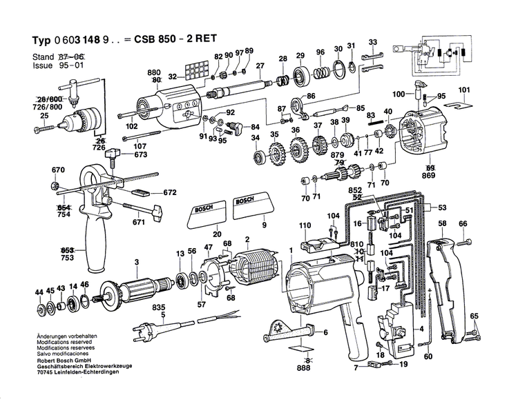 New Genuine Bosch 2606309908 Toothed Shaft