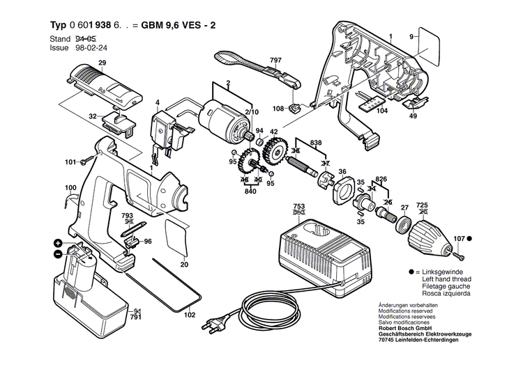 New Genuine Bosch 2606309914 Splined Shaft