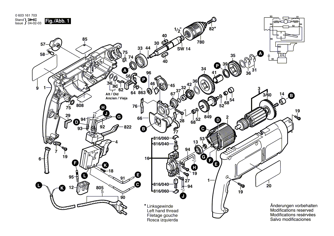 New Genuine Bosch 2606309931 Toothed Shaft