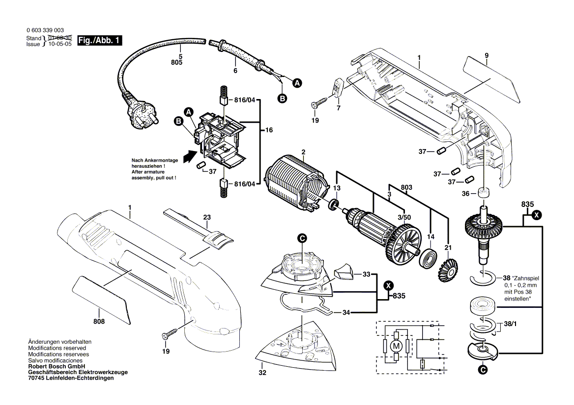 New Genuine Bosch 2606333038 Pinion