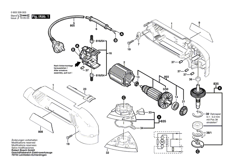 New Genuine Bosch 2606333038 Pinion
