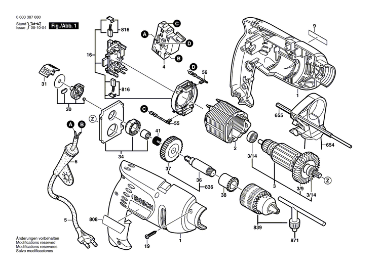 New Genuine Bosch 2606610097 Fan
