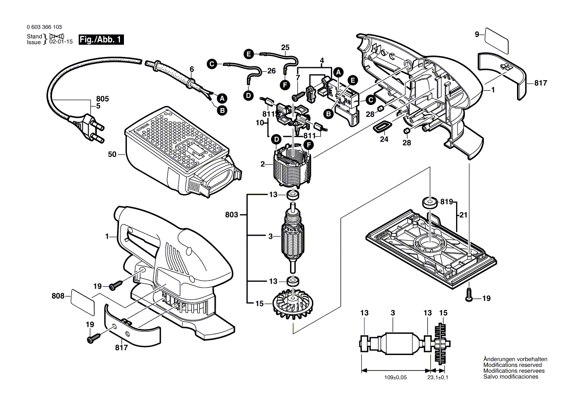 New Genuine Bosch 2606610113 Fan