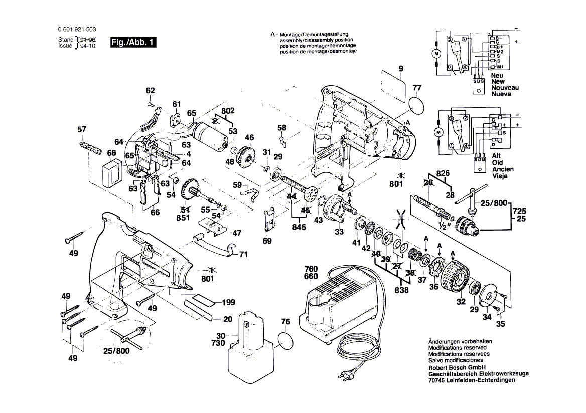 New Genuine Bosch 2607001126 Changeover Set