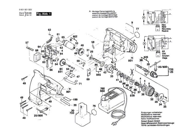 New Genuine Bosch 2607001126 Changeover Set