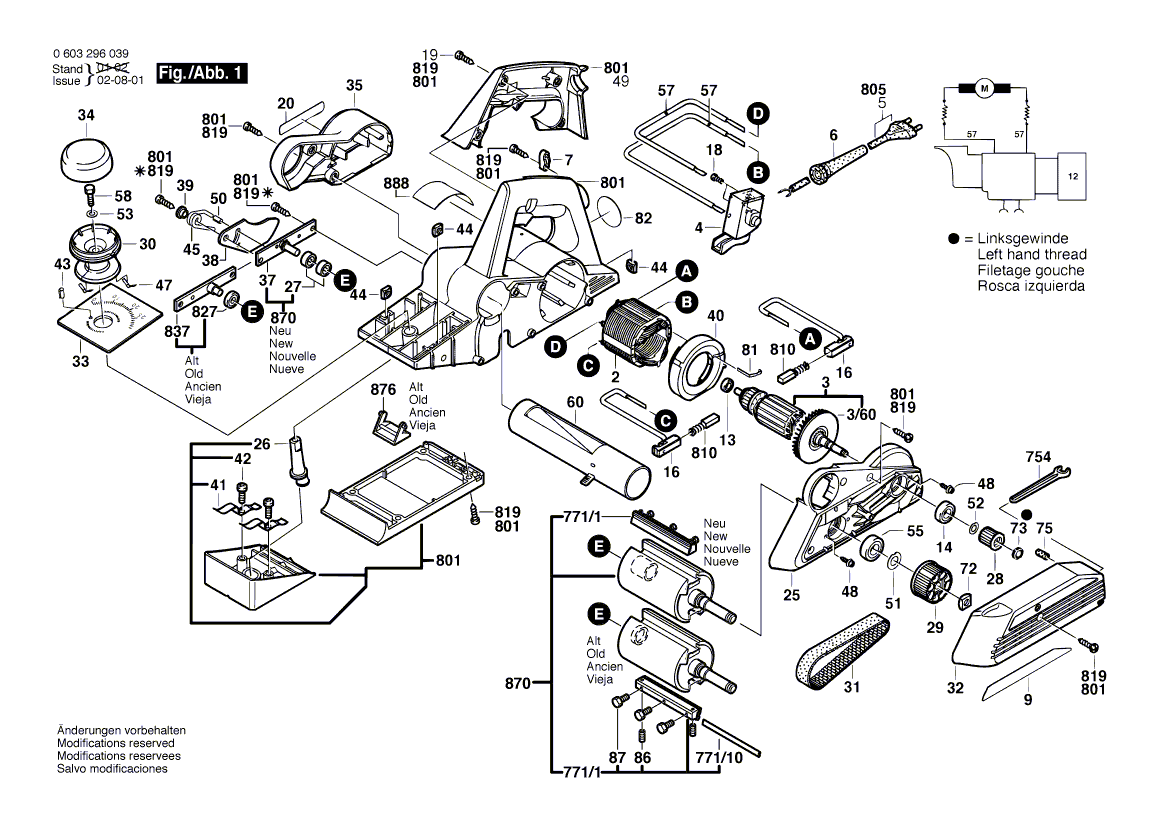 New Genuine Bosch 2607001128 Parts Set