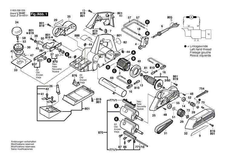New Genuine Bosch 2607001128 Parts Set