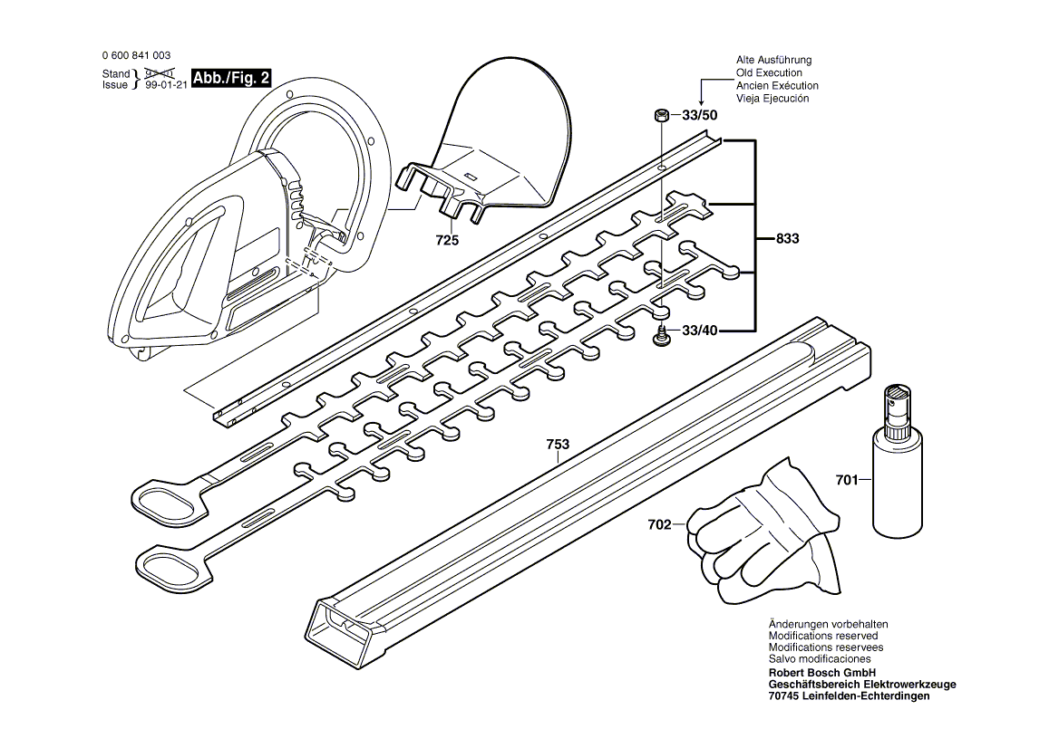 New Genuine Bosch 2607001212 Set of knives