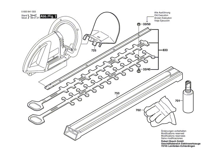 New Genuine Bosch 2607001212 Set of knives