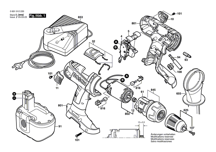 New Genuine Bosch 2607001438 Toolholder