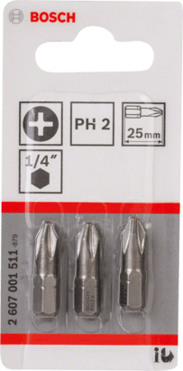 New Genuine Bosch 2607001511 Extra Hard Screwdriver Bit For rotary