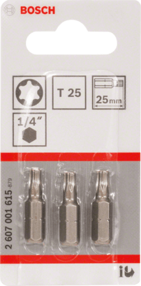 New Genuine Bosch 2607001615 Extra Hard Screwdriver Bit For rotary