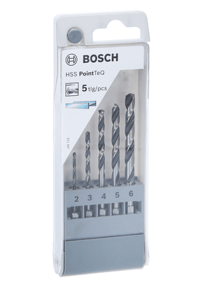 New Genuine Bosch 2607002824 HSS Twist Drill Bit PointTeQ Set with hex shank, 5