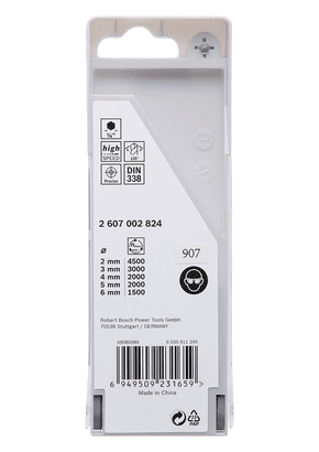 New Genuine Bosch 2607002824 HSS Twist Drill Bit PointTeQ Set with hex shank, 5