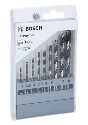 New Genuine Bosch 2607002826 HSS Twist Drill Bit PointTeQ Set with hex shank, 5