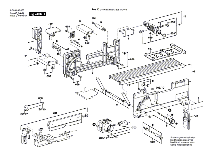 New Genuine Bosch 2607010152 Fastening parts kit