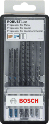 New Genuine Bosch 2607010531 Progressor Jigsaw Blade Set, Robust Line, 6-Pieces