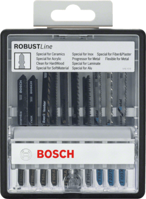 New Genuine Bosch 2607010574 Top Expert Jigsaw Blade Set, Robust Line,