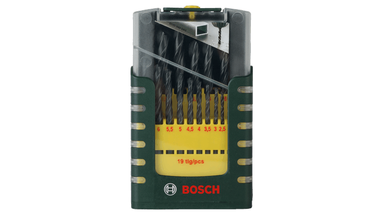 New Genuine Bosch 2607017151 Metal Drill Bit HSS-R, Set 19 Pieces Metal Drill