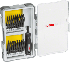 New Genuine Bosch 2607017320 Extra Hard Screwdriver Set with Handles, 37-Piece