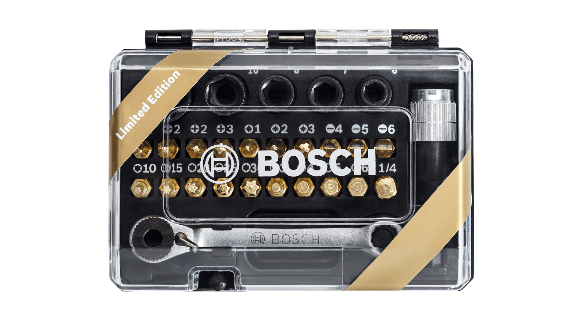 New Genuine Bosch 2607017459 27 pcs Screwdriver bit and ratchet set LIMITED