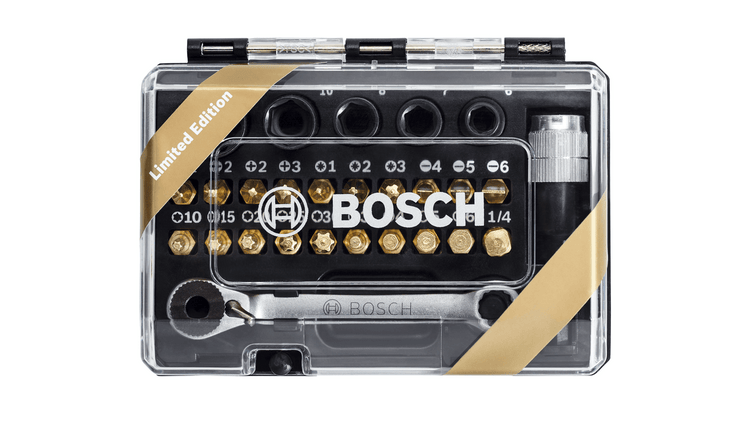 New Genuine Bosch 2607017459 27 pcs Screwdriver bit and ratchet set LIMITED