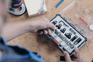 New Genuine Bosch 2607017467 Straight Router Bit Set, 6-Pieces For hand-held