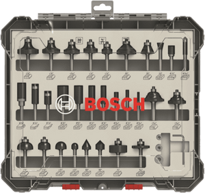 New Genuine Bosch 2607017476 Mixed Router Bit Set, 30-Pieces For hand-held