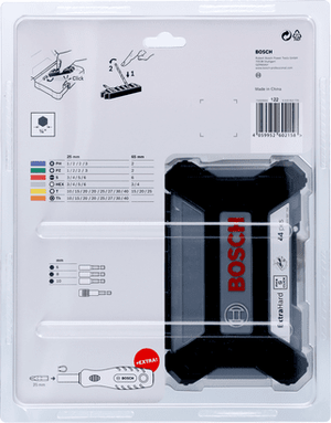 New Genuine Bosch 2607017692 45-piece Customisable Screwdriver Bit Set For